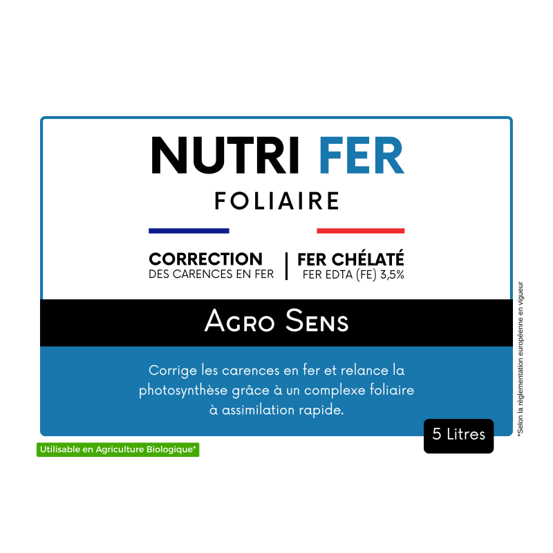 Nutri Fer Foliaire - Chélate de fer en pulvérisation