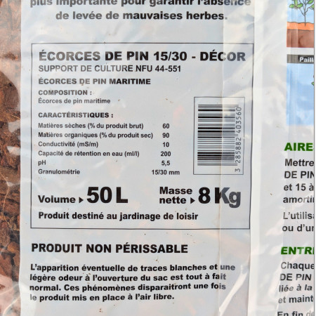 Écorces de Pin Maritime - 50L - Secret Vert