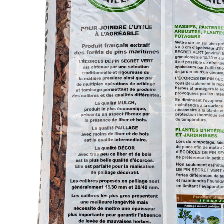 Écorces de Pin Maritime - 50L - Secret Vert