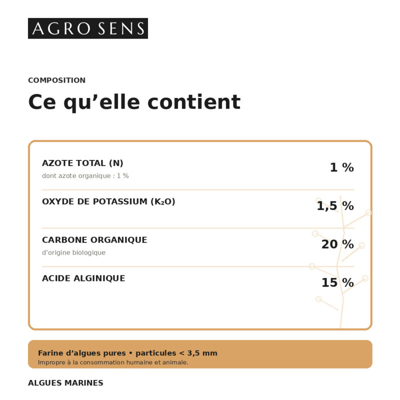Algues pures en poudre pour le jardin | Comptoir des Jardins