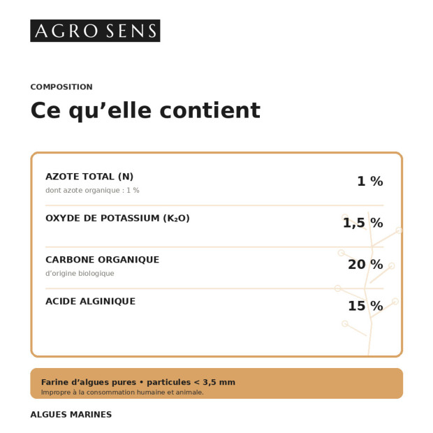 Algues pures en poudre pour le jardin | Comptoir des Jardins