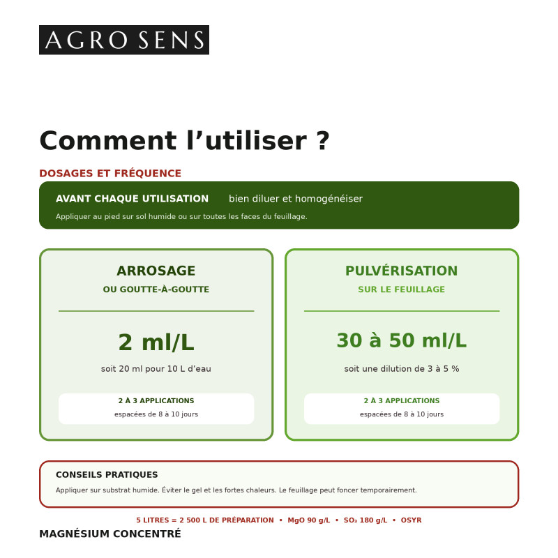Magnésium d'origine naturelle avec stimulant racinaire