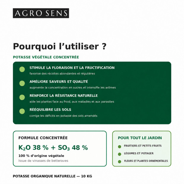 Potasse organique naturelle spéciale jardin UAB