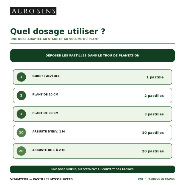 Mycorhizes naturelles en pastilles - VitaMycor par Agro Sens