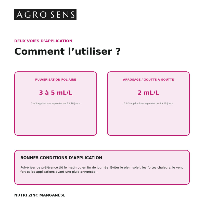 Engrais liquide riche en Zinc et Manganèse - Agro Sens