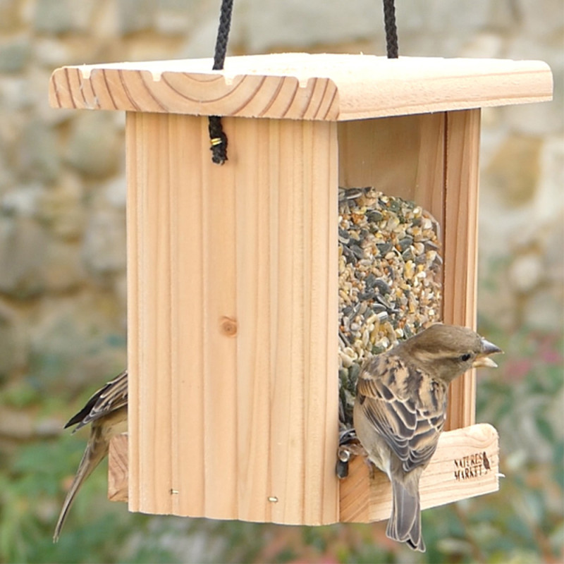 Mangeoire Le Bar à Graines pour Petits Oiseaux - Bois Français | Comptoir des Jardins