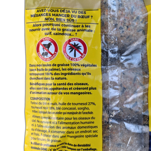 6 Boules de Graisse Végétales sans Huile de Palme