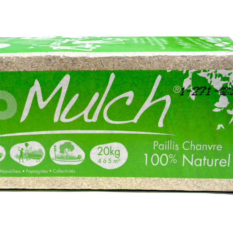 Paillis de chanvre biologique. Paillage spécial potager 180 litres