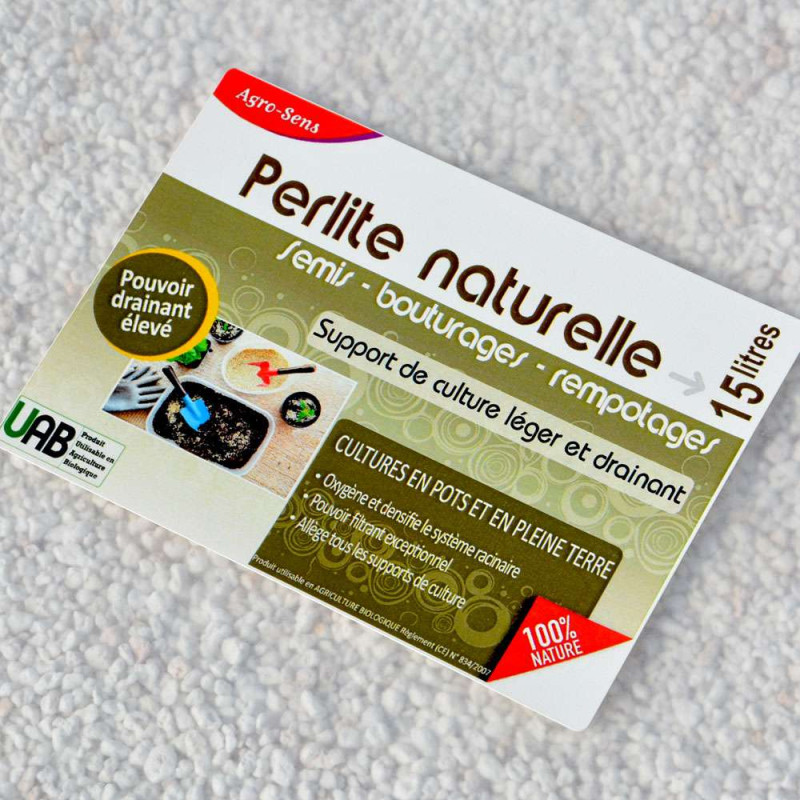 Perlite minérale naturelle pour semis bouturages rempotages