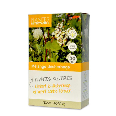 Mélange de plantes nettoyantes pour limiter le désherbage. 30 à 250 m²