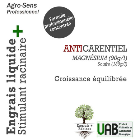 Magnésium concentré liquide avec stimulant racinaire