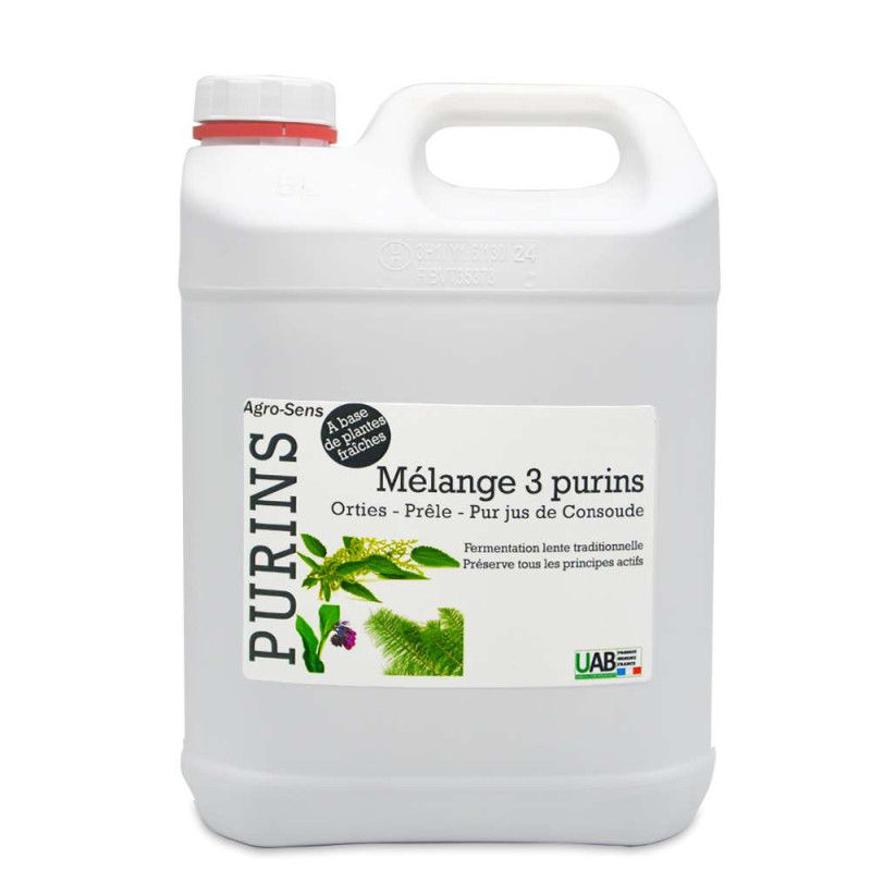 Mélange de 3 purins concentré, ortie consoude prêle 5 litres