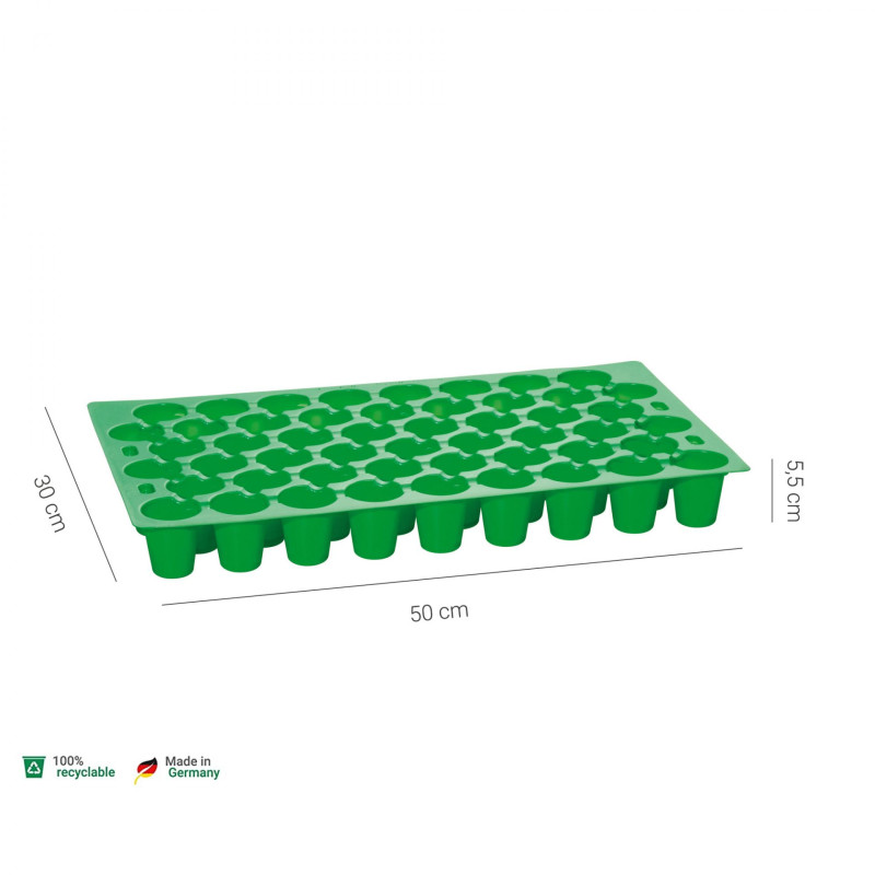 Plaque de semis légère 51 alvéoles Ø4.6 cm - 50 x 30 cm